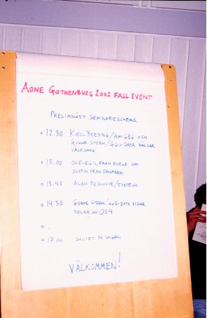22: The schedule. We're almost through it, only Gunne's OS4 demonstration still outstanding.