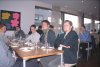 Still at the dinner table Friday evening. PedeFup, Mattias Karlsson (AmigaRulez.org), Robert Kihl, Bj&ouml;rn, James, and that's Jens Sch&ouml;nfeld in the blue shirt at the next table.